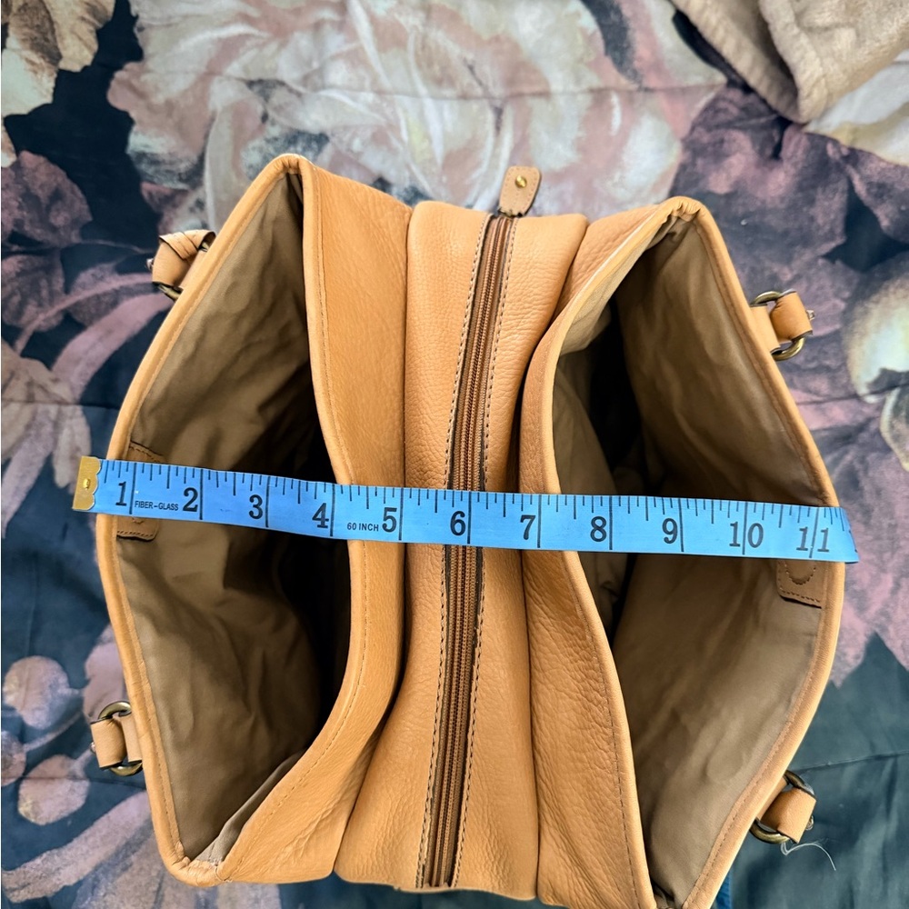 Fossil Patchwork Leather Tote - Tan and Brown - Picture 10 of 10